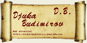 Đuka Budimirov vizit kartica